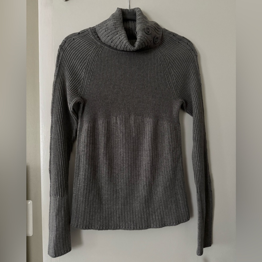DKNY Charcoal Cowl Neck M Sweater NWT